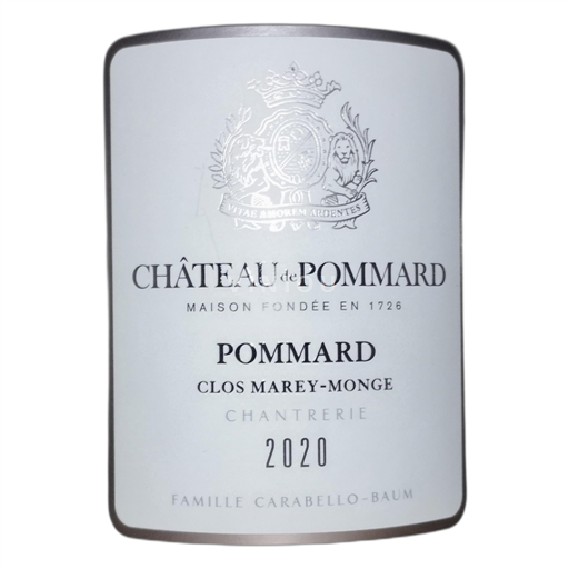Bourgondië Pommard Château de Pommard Clos Marey-Monge Chantrerie 2020