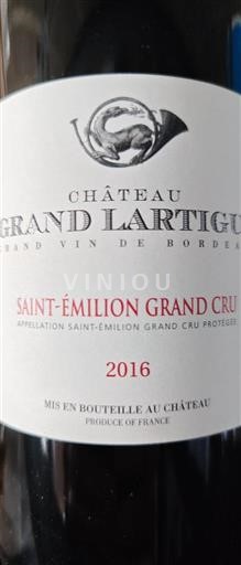 Bordeaux Saint-Émilion Grand Cru Grand Cru Château Grand Lartigue 2016