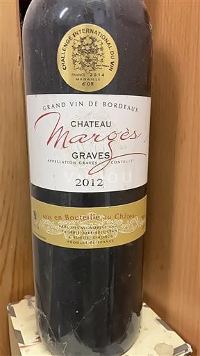 Bordeaux Graves Château Marges 2012