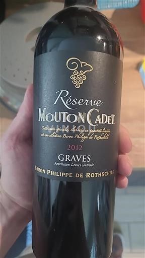 Bordeaux Graves Baron Philippe De Rothschild Réserve Mouton Cadet 2012