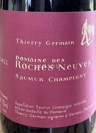 Loiren laakso Saumur-champigny Domaine Thierry Germain Domaine Des Roches Neuves 2022