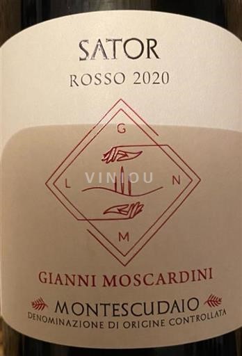 Tuscan Wines Nobile di Montepulciano Gianni Moscardini Sator 2020