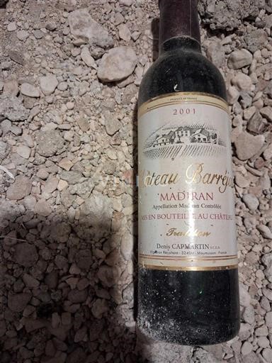 Lounais-Ranska Madiran Château Barréjat 2001