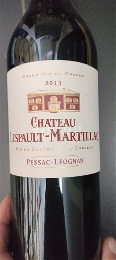 Bordeaux Pessac-Léognan Château Lespaultmartillac 2013