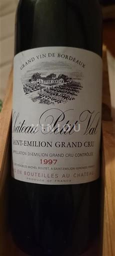 Burdeos Saint-Émilion Gran Cru Grand Cru Petit Val 1997