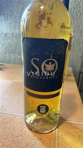 Bordéus Sauternes Grand Cru Château Bastorlamontagne SO 2018