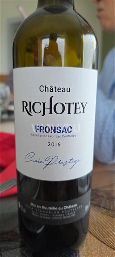 Bordeaux Fronsac Château Richotey Prestige 2016