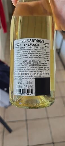 Languedoc and Roussillon Côtes Catalanes Domaine Lafage Les Sardines Catalanes 2023
