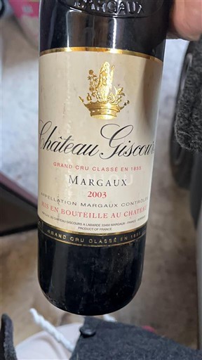 Bordeaux Margaux Grand Cru Château Giscours 2003