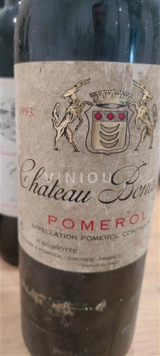 Vin Rouge sec Château Bonalgue 1993 France Bordeaux Pomerol AOC