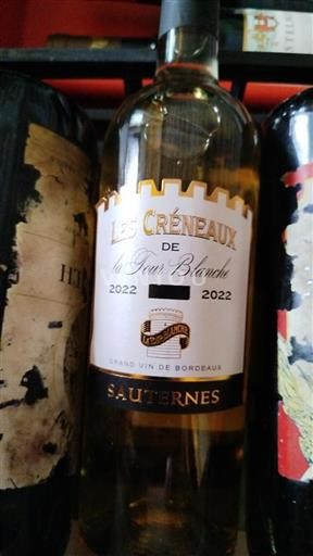 Bordéus Sauternes Château La Tour Blanche Les Crénaux 2022