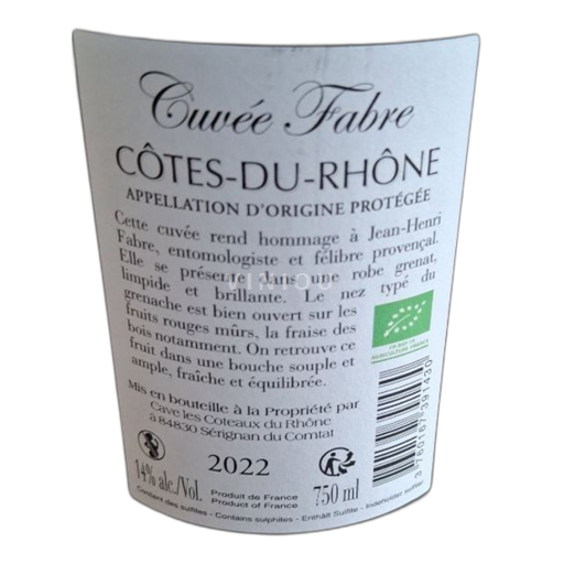 Rhônetal Côtes du Rhône Cuvée Fabre Ohne Jahrgang