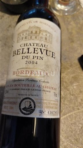 Burdeos Bordeaux Château Bellevue Du Pin 2004
