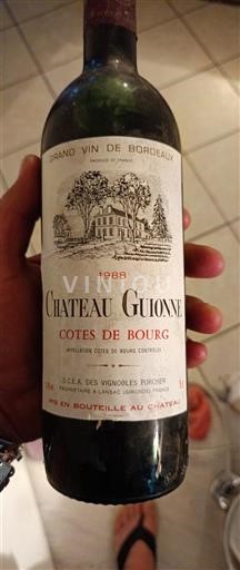 Bordeaux Côtes-de-bourg Château Guionne 1988