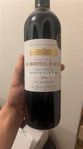 Bordeaux Haut-Médoc Cru Bourgeois Château Le Monteil Arsac 2016