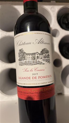 Burdeos Lalande-de-Pomerol Château Altimar Sous les Cerisiers 2019