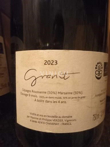 Rhônetal Côtes du Rhône Domaine Verzier Granit 2023