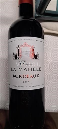 Burdeos Bordeaux Closerie La Mahele 2019