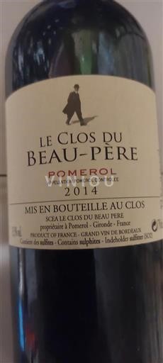 Bordeaux Pomerol Le Clos Du Beaupère 2014