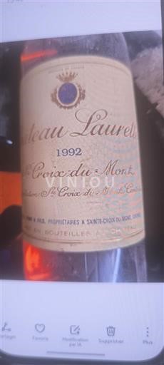Bordeaux Sainte-Croix-Du-Mont Château Laurette 1992