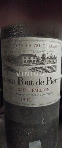 Bordéus Lussac-Saint-Émilion Château Pont De Pierre 1992