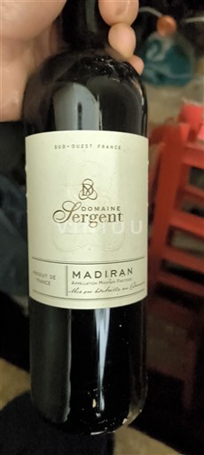 Sud-Ouest Madiran Domaine Sergent 2018
