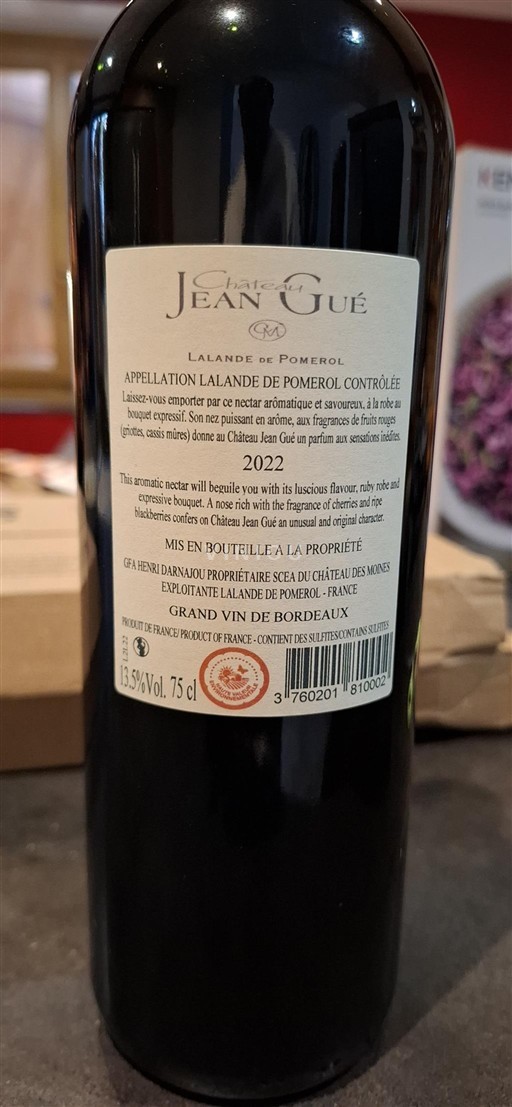 Bordeaux Lalande-de-pomerol Château Jean Gué 2022