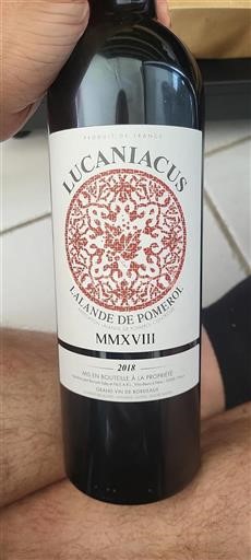 Bordeaux Lalande-de-Pomerol Grand Cru Vignobles Jean-bernard Saby Et Fils Lucaniacus 2018