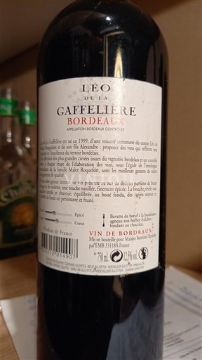 Bordeaux Léo De La Gaffelière 2010