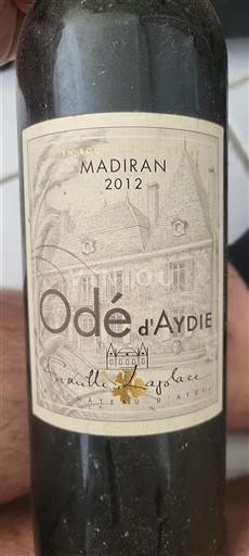 Lounais-Ranska Madiran Château Aydie Odé d'Aydie 2012