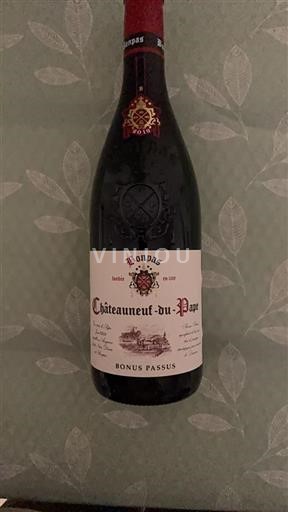 Rhônedalen Châteauneuf-du-Pape Bonpas Bonus Passus 2019