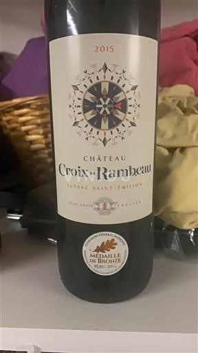 Bordéus Lussac-Saint-Émilion Château Croix De Rambeau 2015