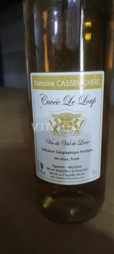 Dolina Loare Domaine Cassemichere Le Loup 2013
