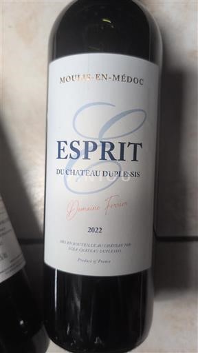 Bordeaux Moulis-en-Médoc Château Duplessis Esprit 2022