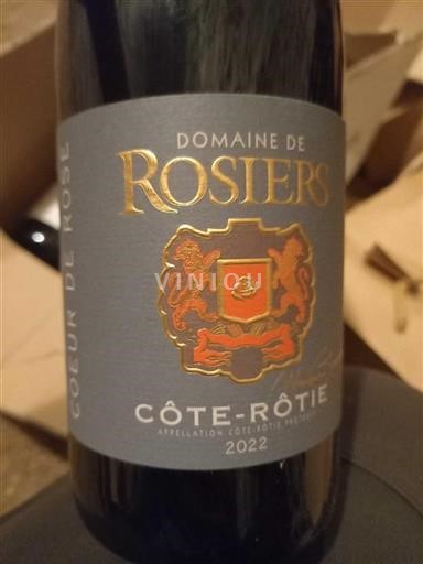 Vallée du Rhône Côte-rôtie Domaine Rosiers Cœur de Rose 2022