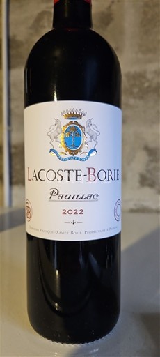 Bordeaux Pauillac Lacosteborie 2022