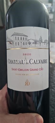 Vin Rouge sec Château Calvaire 2020 France Bordeaux Saint-Émilion AOC Grand Cru