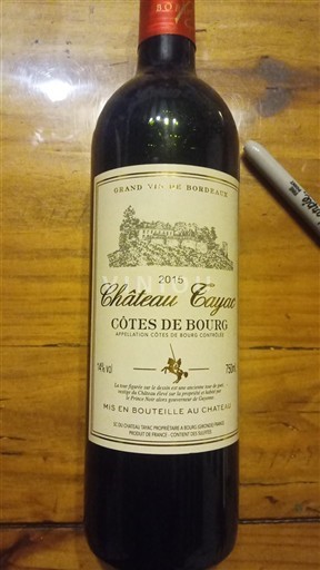 Bordeaux Côtes-de-bourg Château Tayac 2015