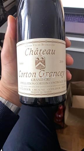 Burgundi Corton Grand Cru Château Cortongrancey 2018