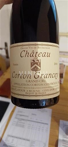 Borgonha Corton Grand Cru Château Cortongrancey 2018