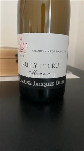 Bourgogne Rully Premier Cru Domaine Jacques Dury Marissou 2023