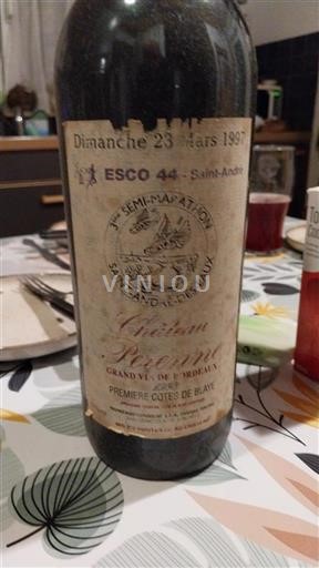 Bordeaux Nespecifikováno Château Pérenne 1990