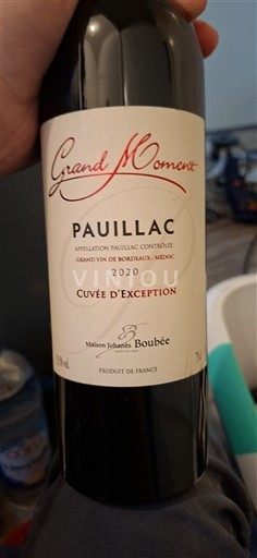 Bordo Pauillac Grand Moment d'Exception 2020