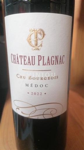 Bordeaux Médoc Cru Bourgeois Château Plagnac 2022