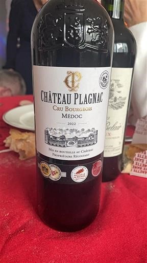 Bordeaux Médoc Cru Bourgeois Château Plagnac 2022