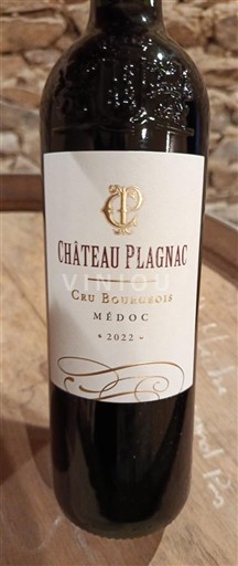Bordeaux Médoc Cru Bourgeois Château Plagnac 2022
