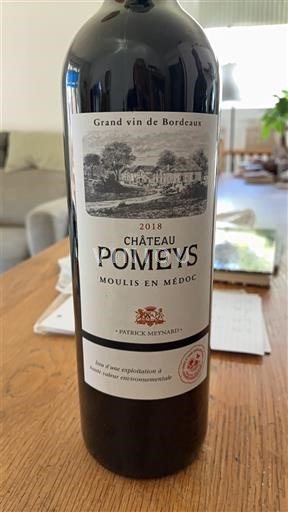 Bordeaux Moulis-en-Médoc Château Pomeys 2018