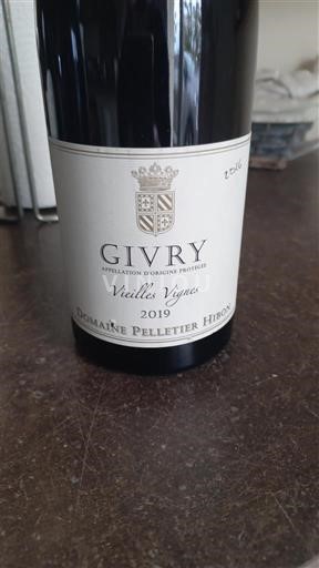 Borgonha Givry Domaine Pelletier Hibon Vieilles Vignes 2019