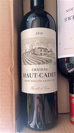 Bordeaux Saint-Émilion Saint-Émilion Grand Cru Château Hautcadet 2018