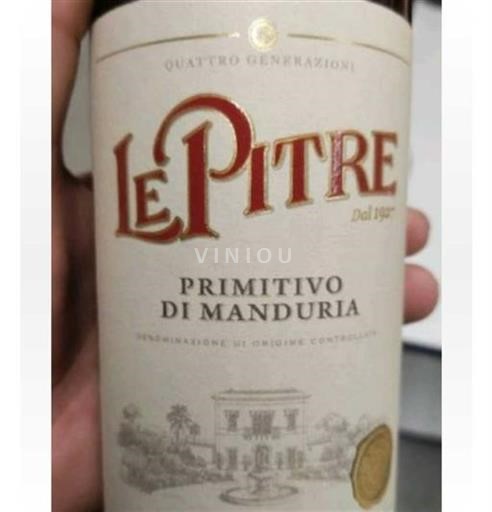 Apulia Primitivo di Manduria Le Pitre 2020
